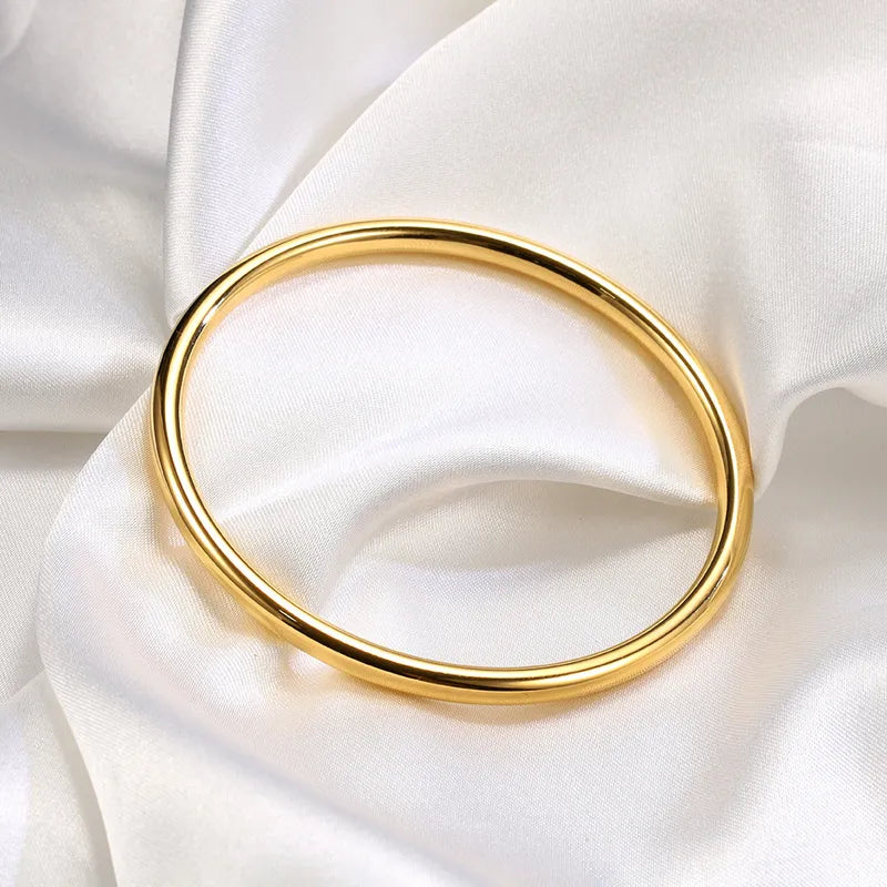 Titanium Steel 18K Gold Plated Bangle