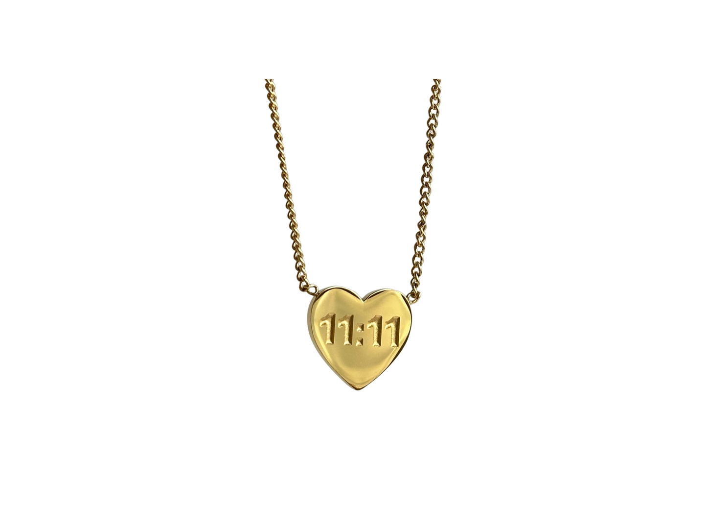 11:11 Number Heart Shape Pendant Necklace