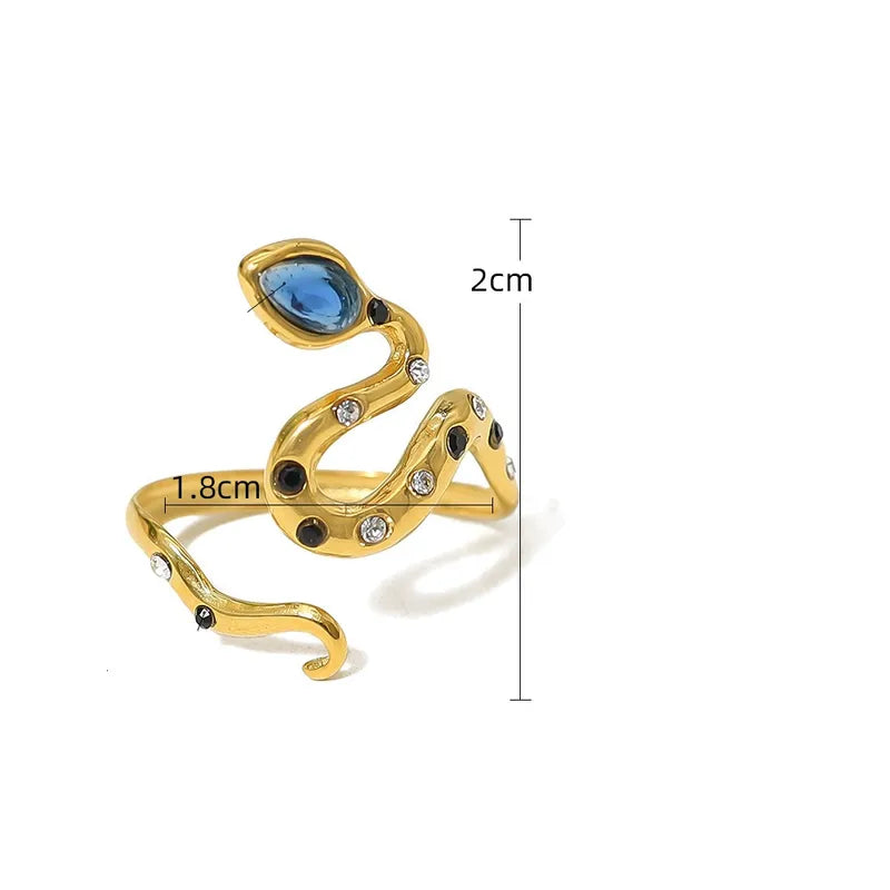 Snake 14K Gold Plated Ring