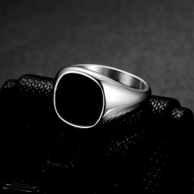 Geometric stainless steel epoxy ring