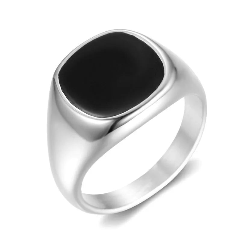 Geometric stainless steel epoxy ring