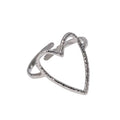 Heart Shape 304 Stainless Steel Hollow Out Ring