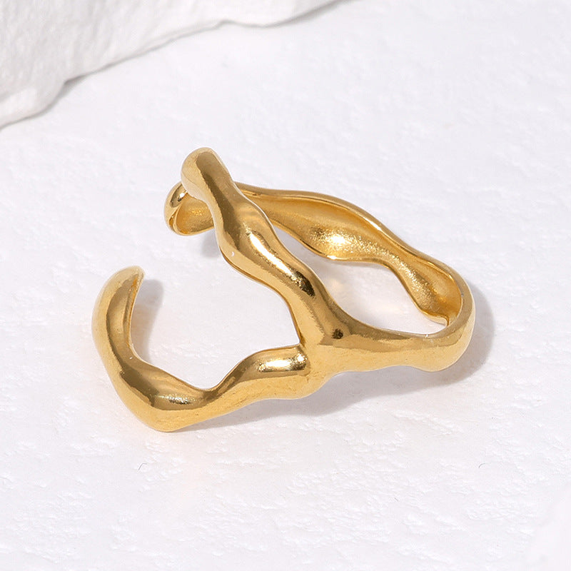 18K Gold Plated Geometric 304 Stainless Steel