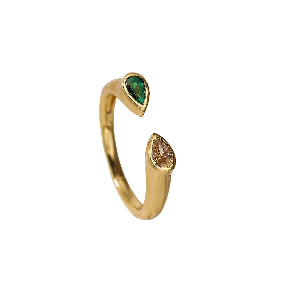 18k Gold Plated Zircon Open Ring