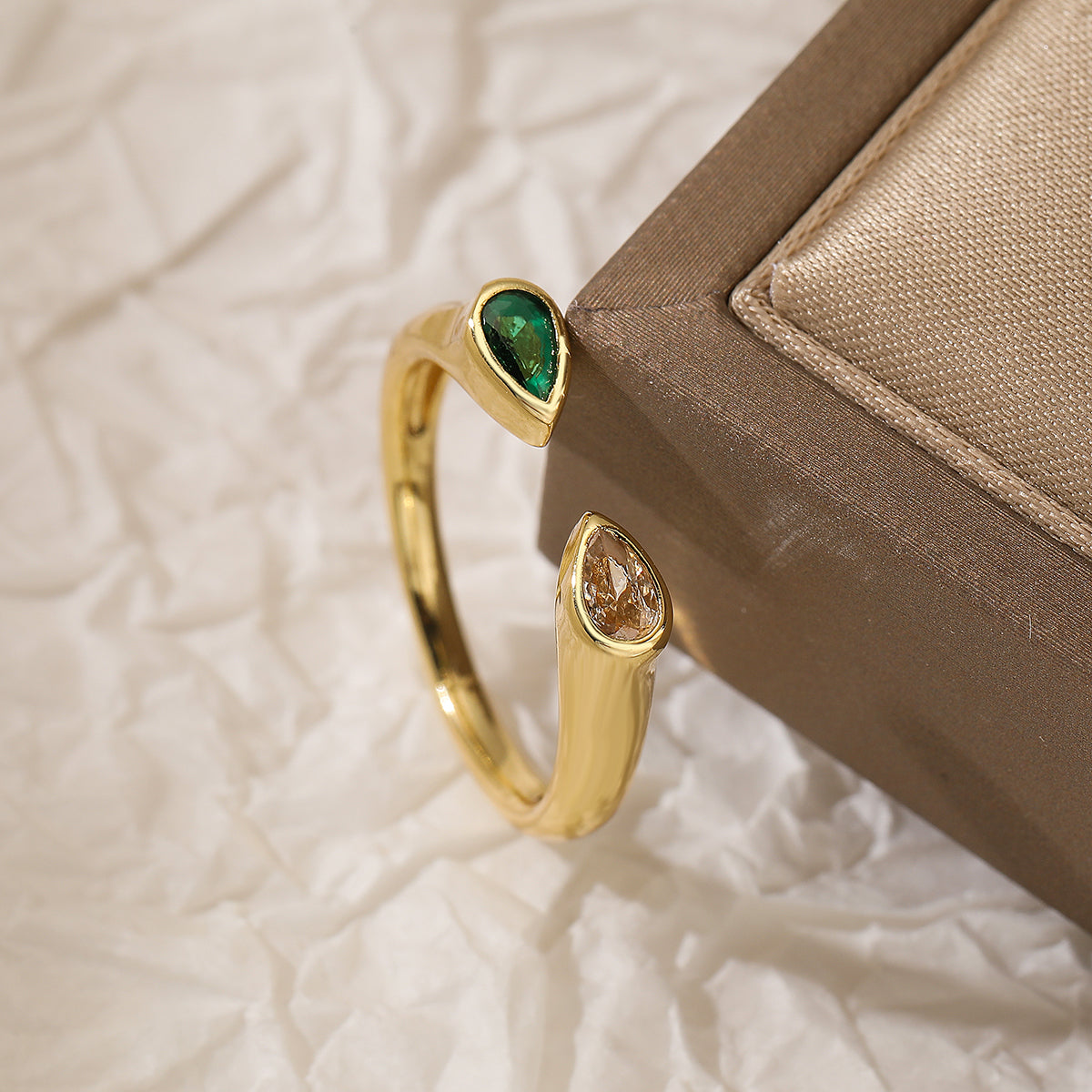 18k Gold Plated Zircon Open Ring