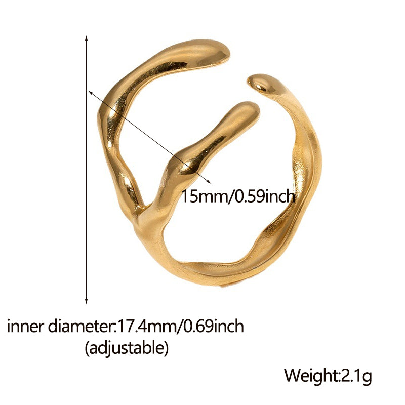 18K Gold Plated Geometric 304 Stainless Steel