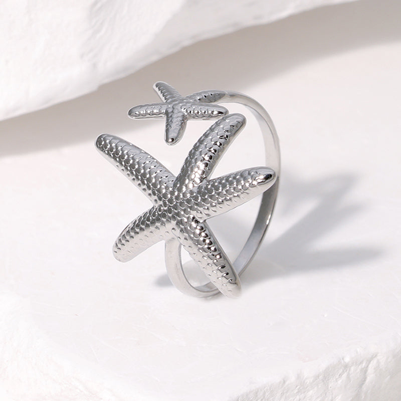 18K Gold Plated Starfish 304 Stainless Steel