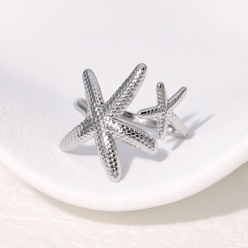 18K Gold Plated Starfish 304 Stainless Steel