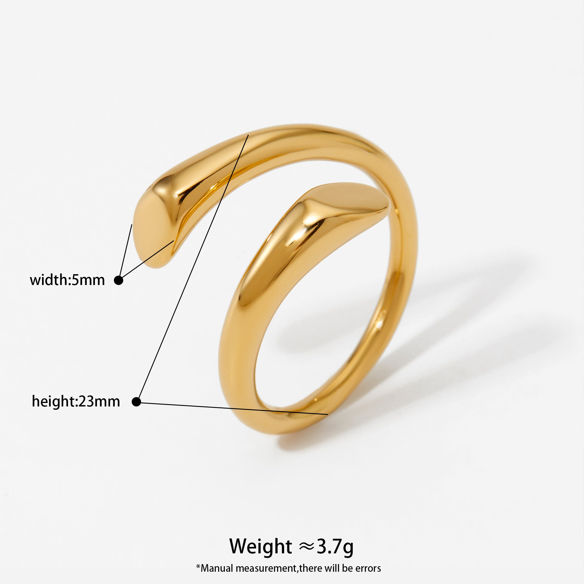 Stainless Steel Line Open Ring