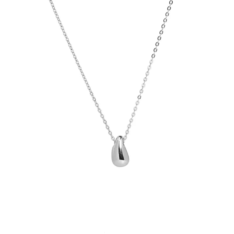 18K Gold Plated French Style Water Droplets Pendant Necklace