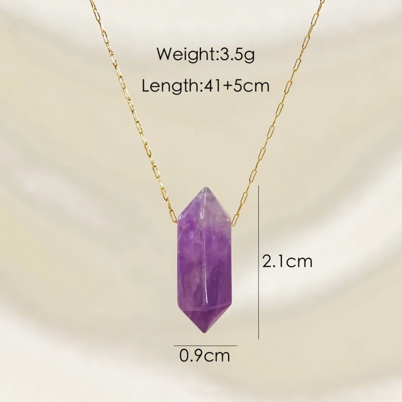 304 Stainless Steel 14K Gold Plated Elegant Bullet Pendant Necklace