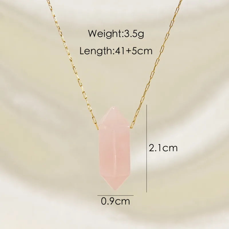304 Stainless Steel 14K Gold Plated Elegant Bullet Pendant Necklace