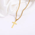 Cross Pendant Necklace 18K Gold Plated 304 Stainless Steel
