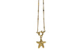 18k Gold Plated Starfish 304 Stainless Steel Pendant Necklace