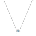 925 Sterling Silver CZ Necklace - Evil Eye