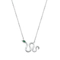 925 Sterling Silver CZ Necklace - Snake