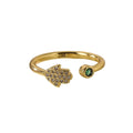 18k Gold Plated Zircon Open Rings
