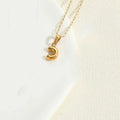 14k Gold Plated Letter 304 Stainless Steel Pendant Necklace
