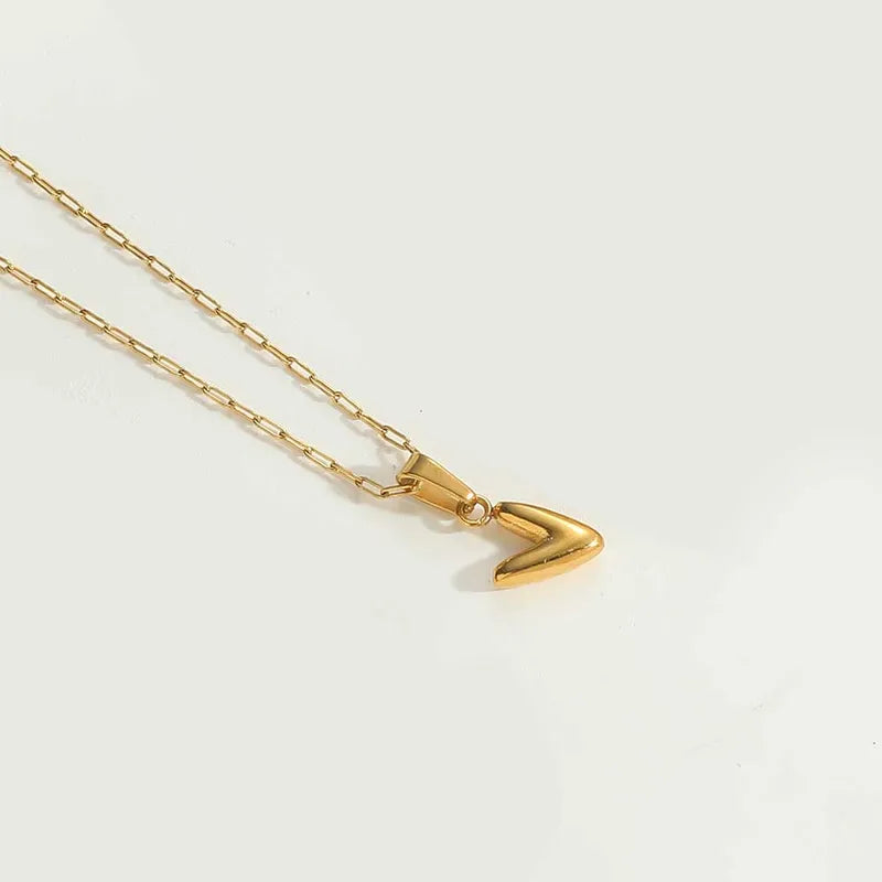 14k Gold Plated Letter 304 Stainless Steel Pendant Necklace