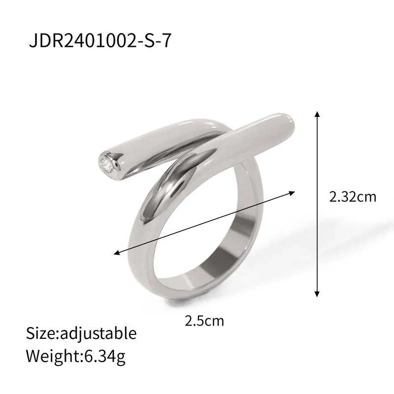 18K Gold Plated Irregular Geometric 304 Stainless Steel