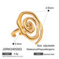 18K Gold Plated 304 Stainless Steel Spiral Open Ring