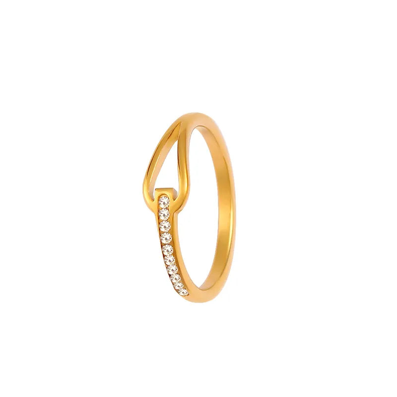 18K Gold Plated Water Droplets Solid Color 304 Stainless Steel