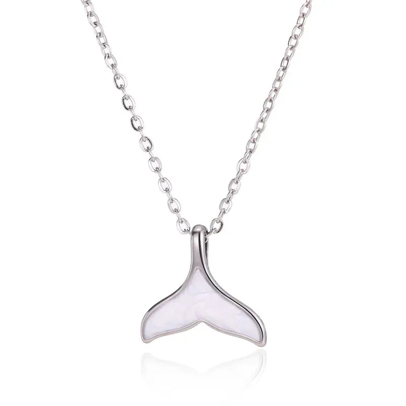 18k Gold Plated 304 Stainless Steel Tail Pendant Necklace