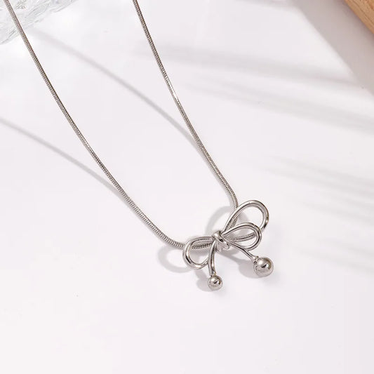 Butterfly Knot 304 Stainless Steel Necklace