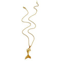 18k Gold Plated Fish 304 Stainless Steel Pendant Necklace