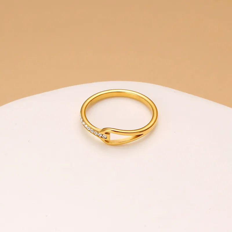 18K Gold Plated Water Droplets Solid Color 304 Stainless Steel