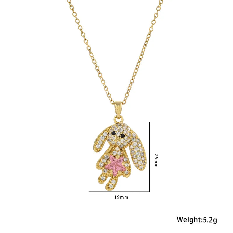 18k Gold Plated Rabbit Pendant Necklace