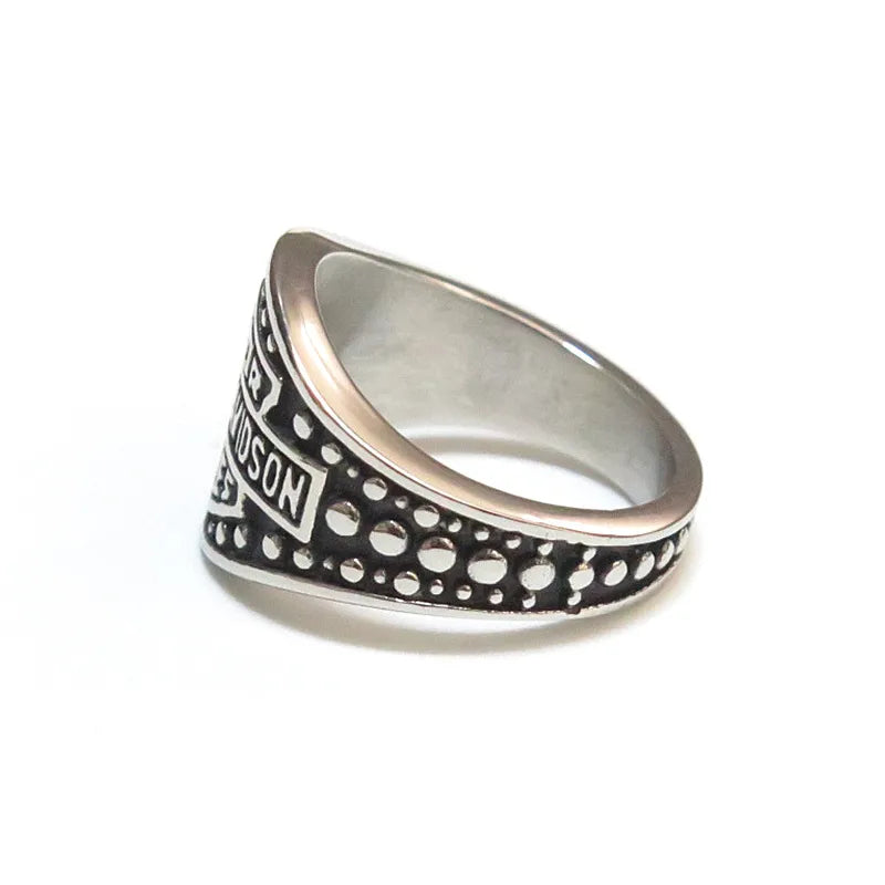 Titanium Steel Ring Harley Davidson Motorcycle