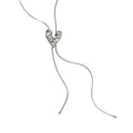Tassel Heart Shape 304 Stainless Steel Sweater Chain