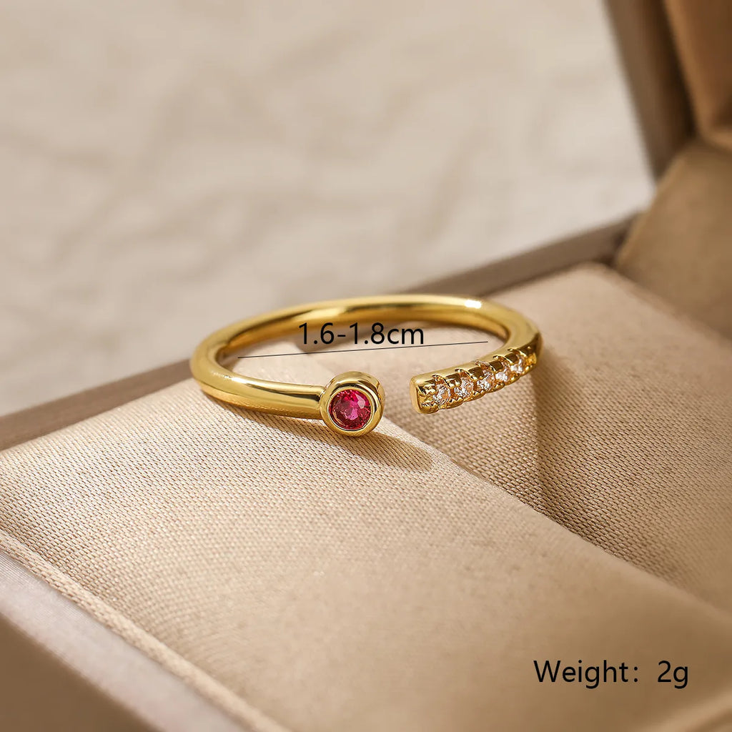 18k Gold Plated Zircon Open Ring