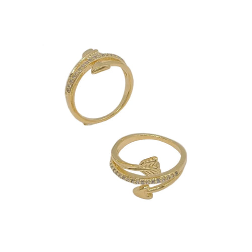 18K Gold Laminate Arrow Ring