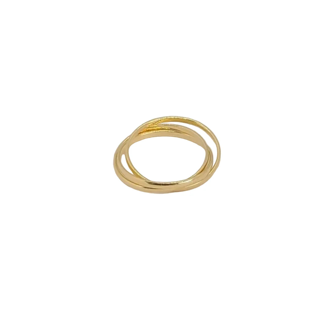 18K Gold Filled Triple Bands Ring