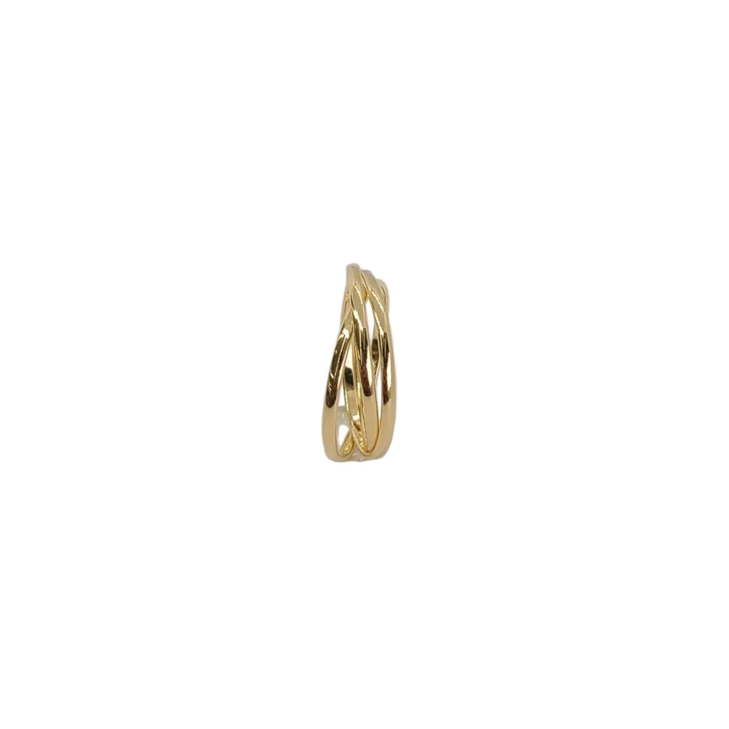 18K Gold Filled Triple Bands Ring