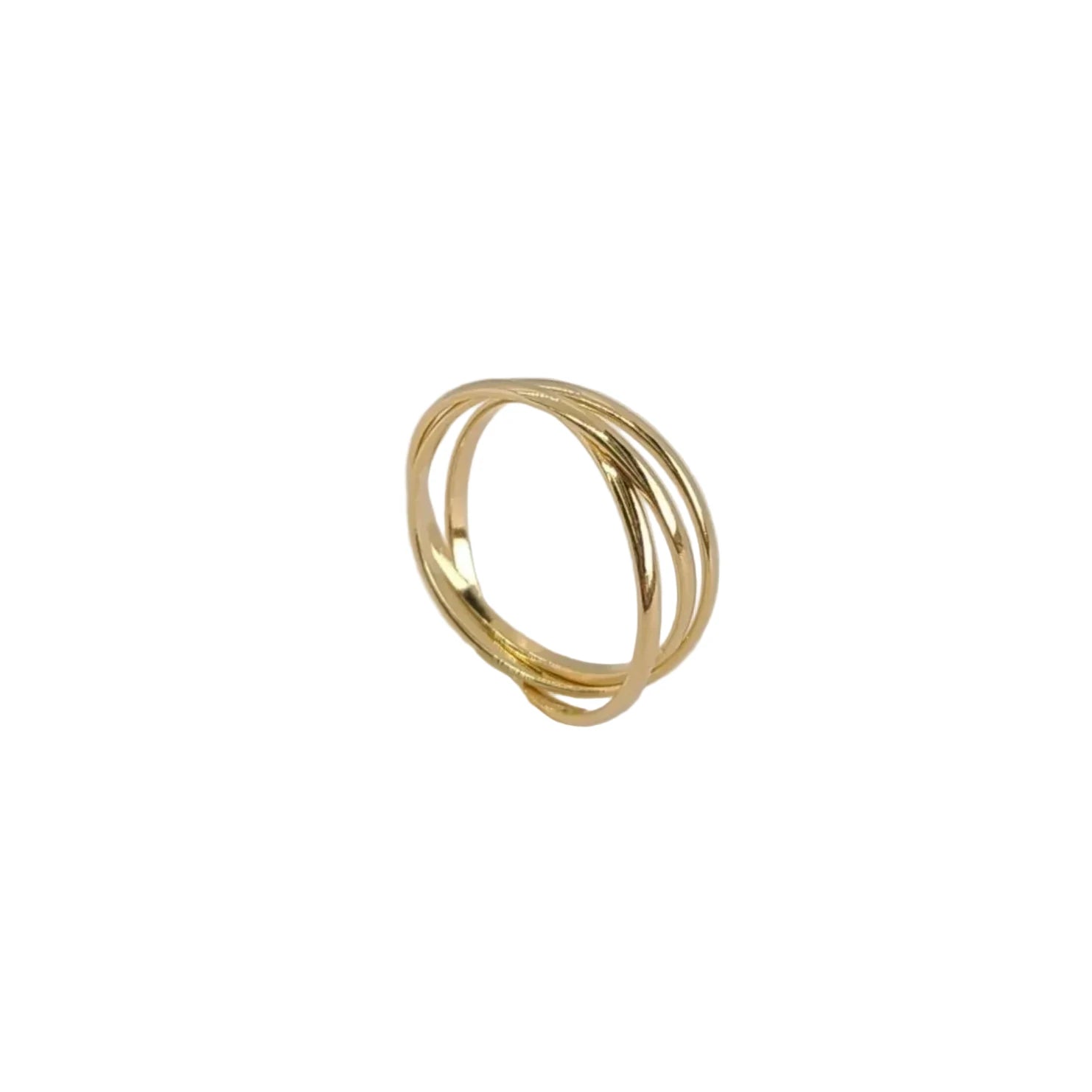 18K Gold Filled Triple Bands Ring