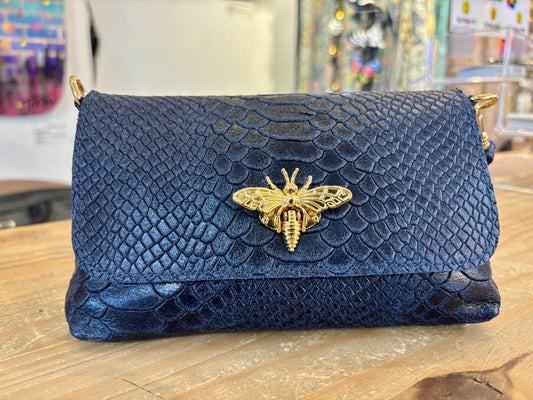 Italian Leather Butterfly Buckle Bag