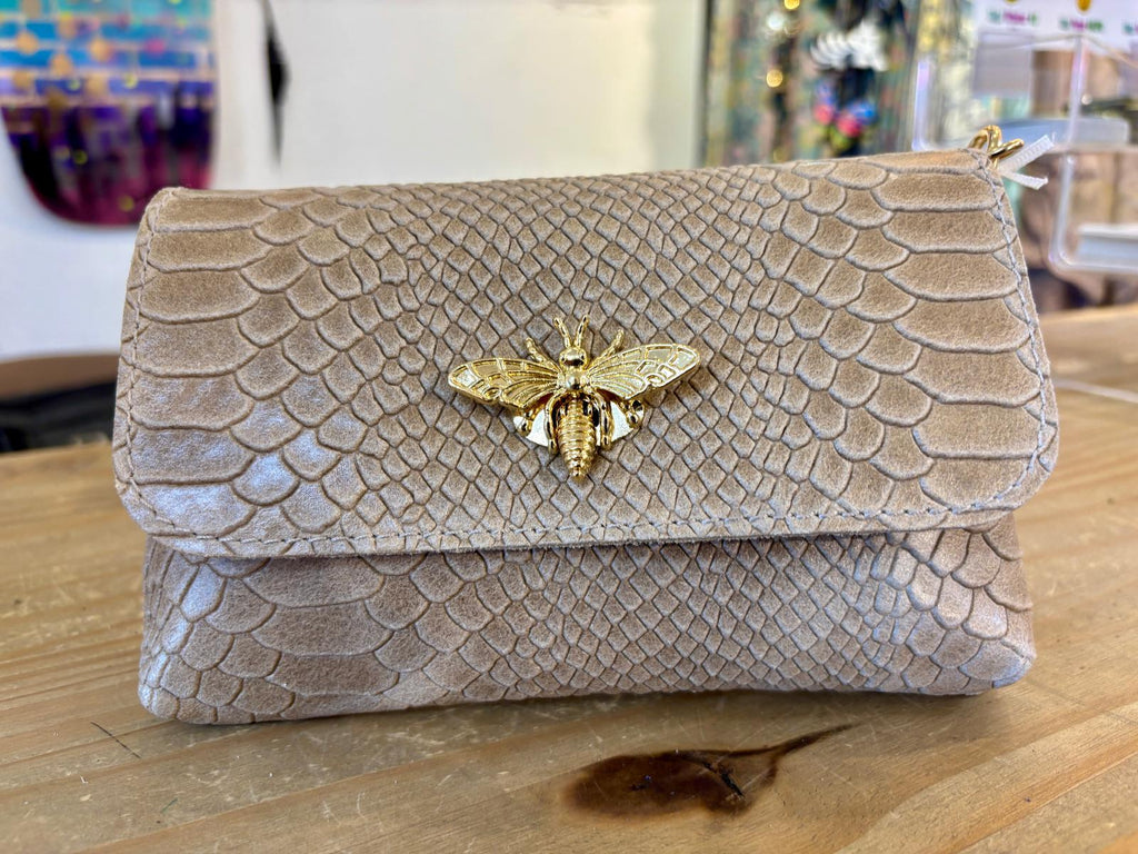 Italian Leather Butterfly Buckle Bag
