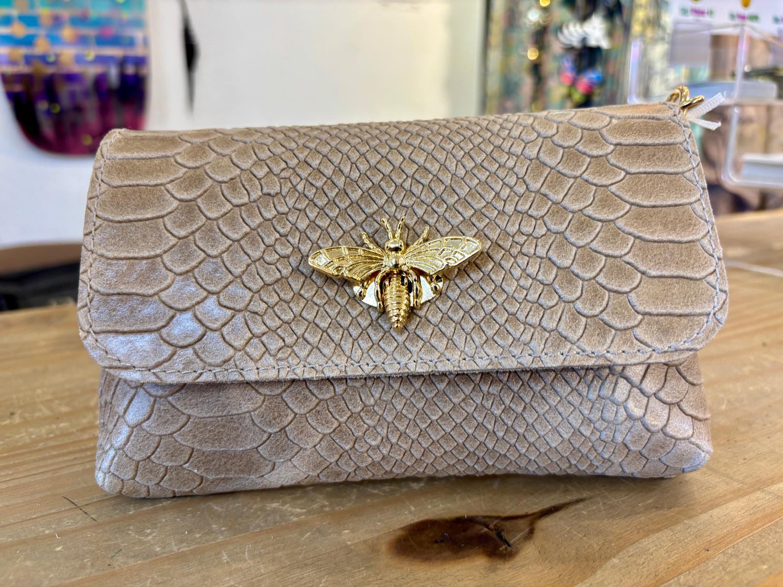 Italian Leather Butterfly Buckle Bag