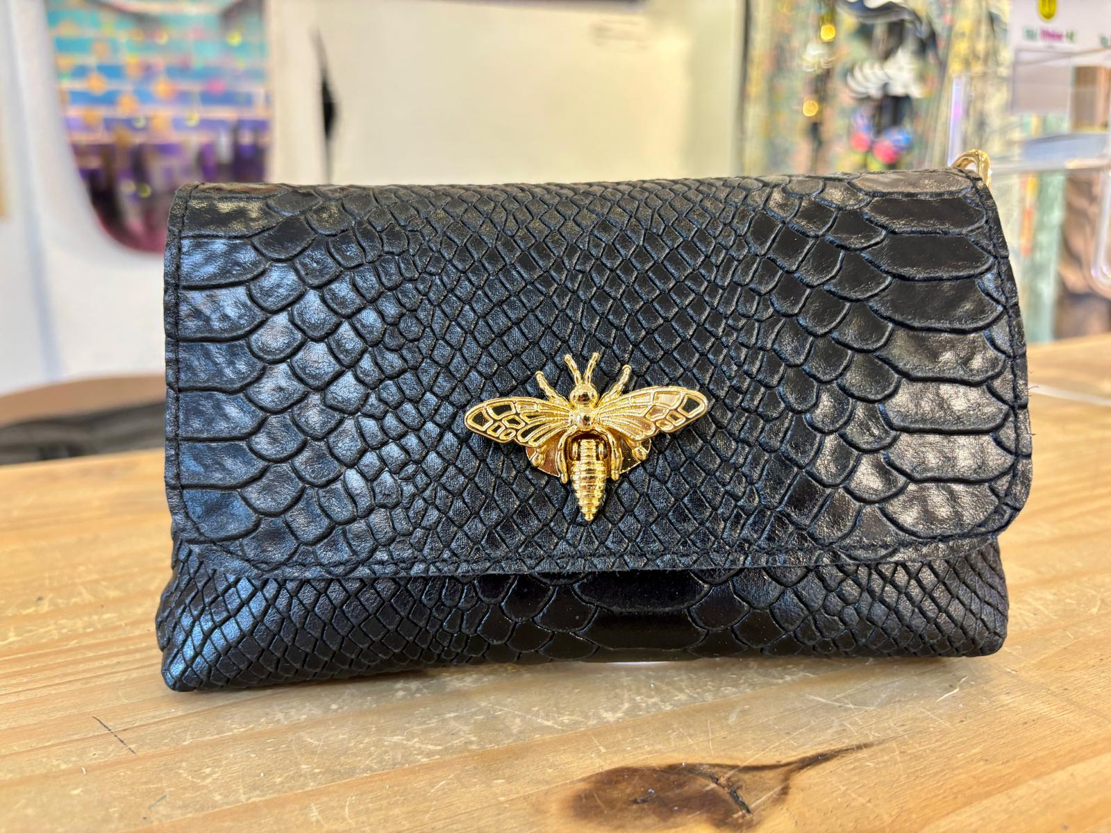 Italian Leather Butterfly Buckle Bag