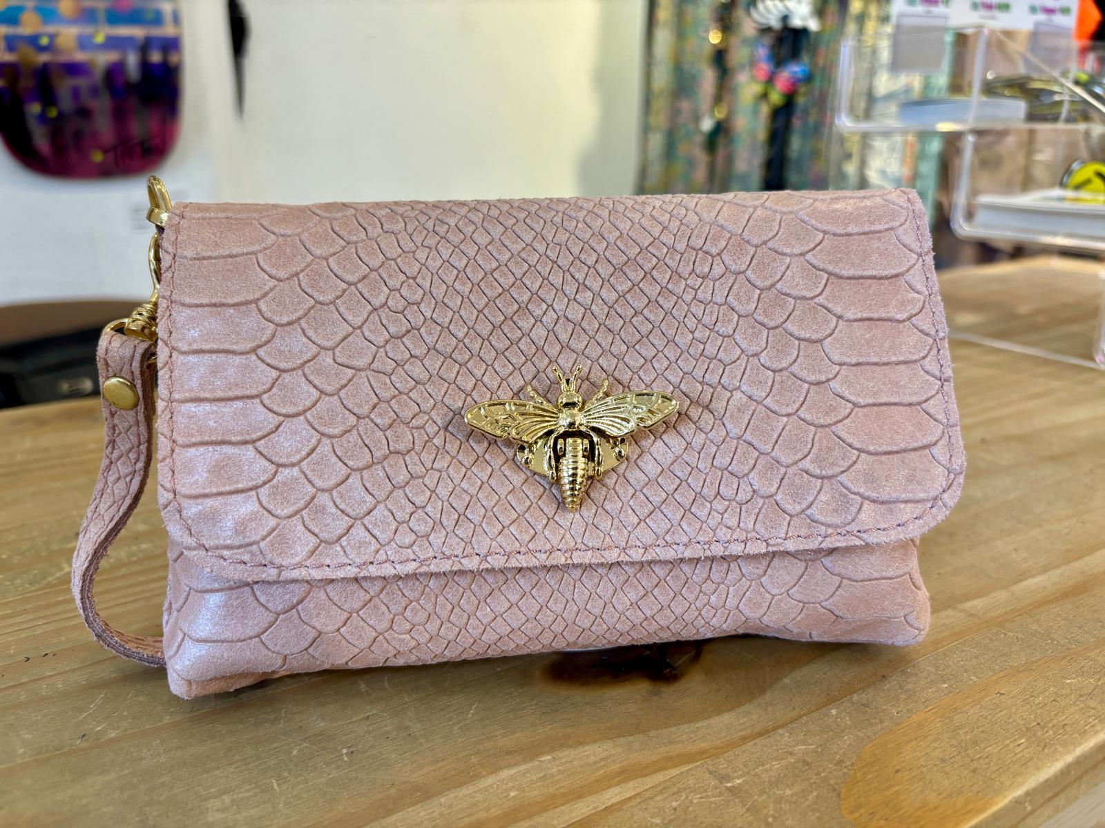 Italian Leather Butterfly Buckle Bag