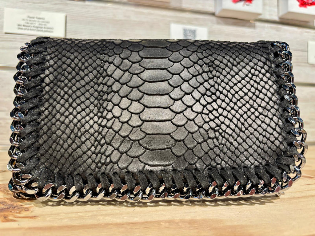 Italian Leather Snake Pattern Hand Bag