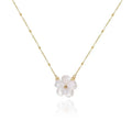 Flower 304 Stainless Steel Pendant Necklace
