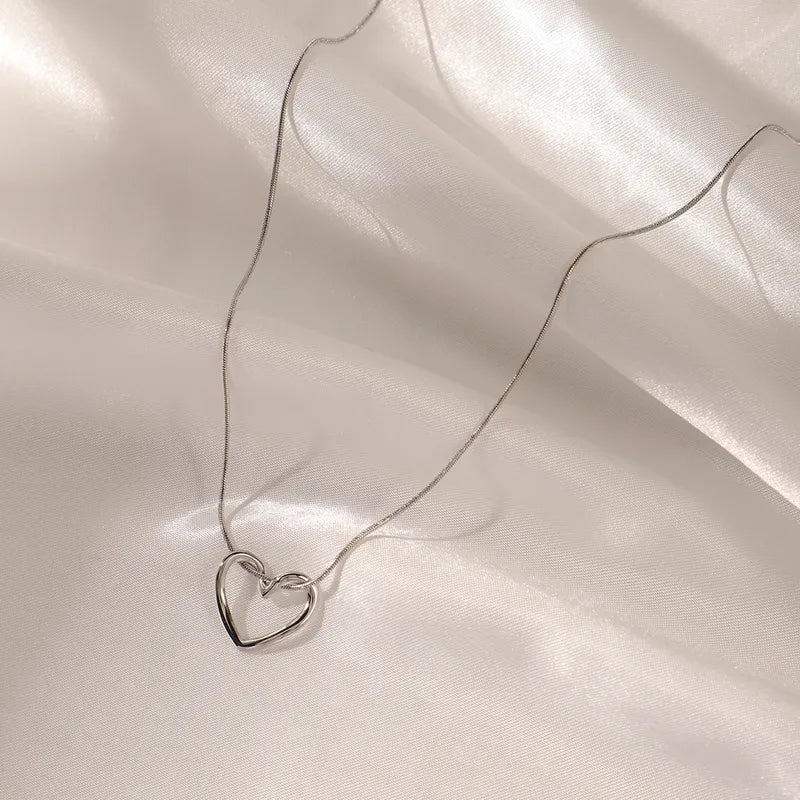 Heart Shape 18K Gold Plated Pendant Necklace