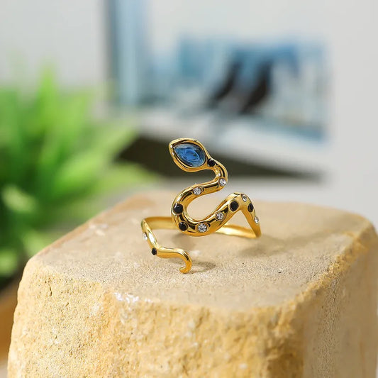 Snake 14K Gold Plated Ring