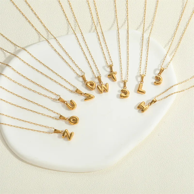 Letter 304 Stainless Steel Plating Pendant Necklace