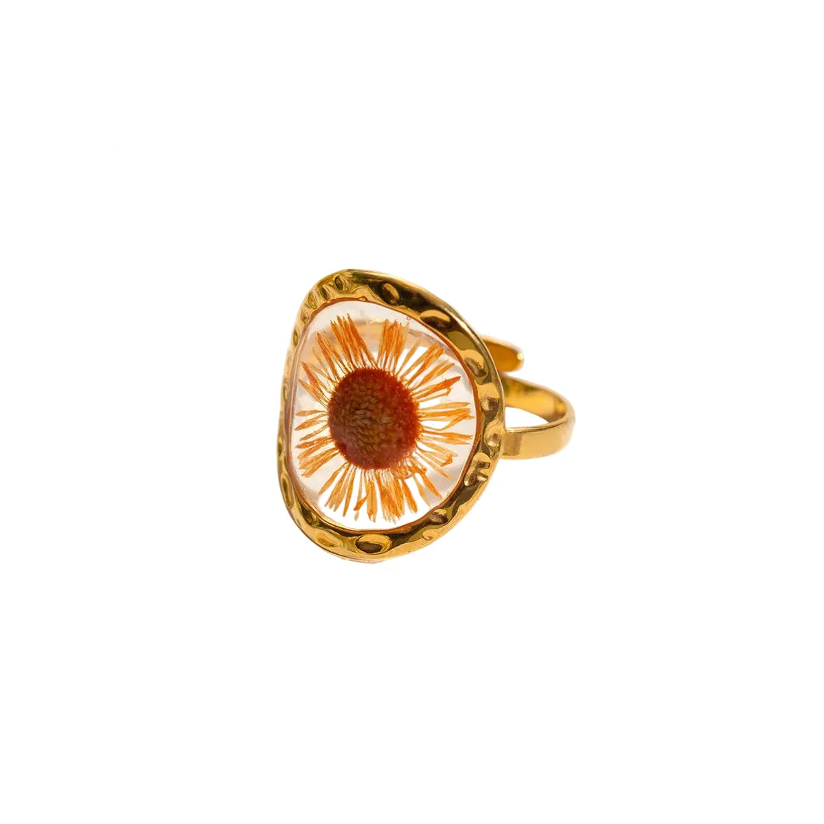 Leaf Clover Oval Flower 304 Stainless Steel 18K Gold Plated