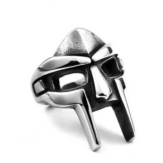 retro punk mask alloy plating silver plated men's rings